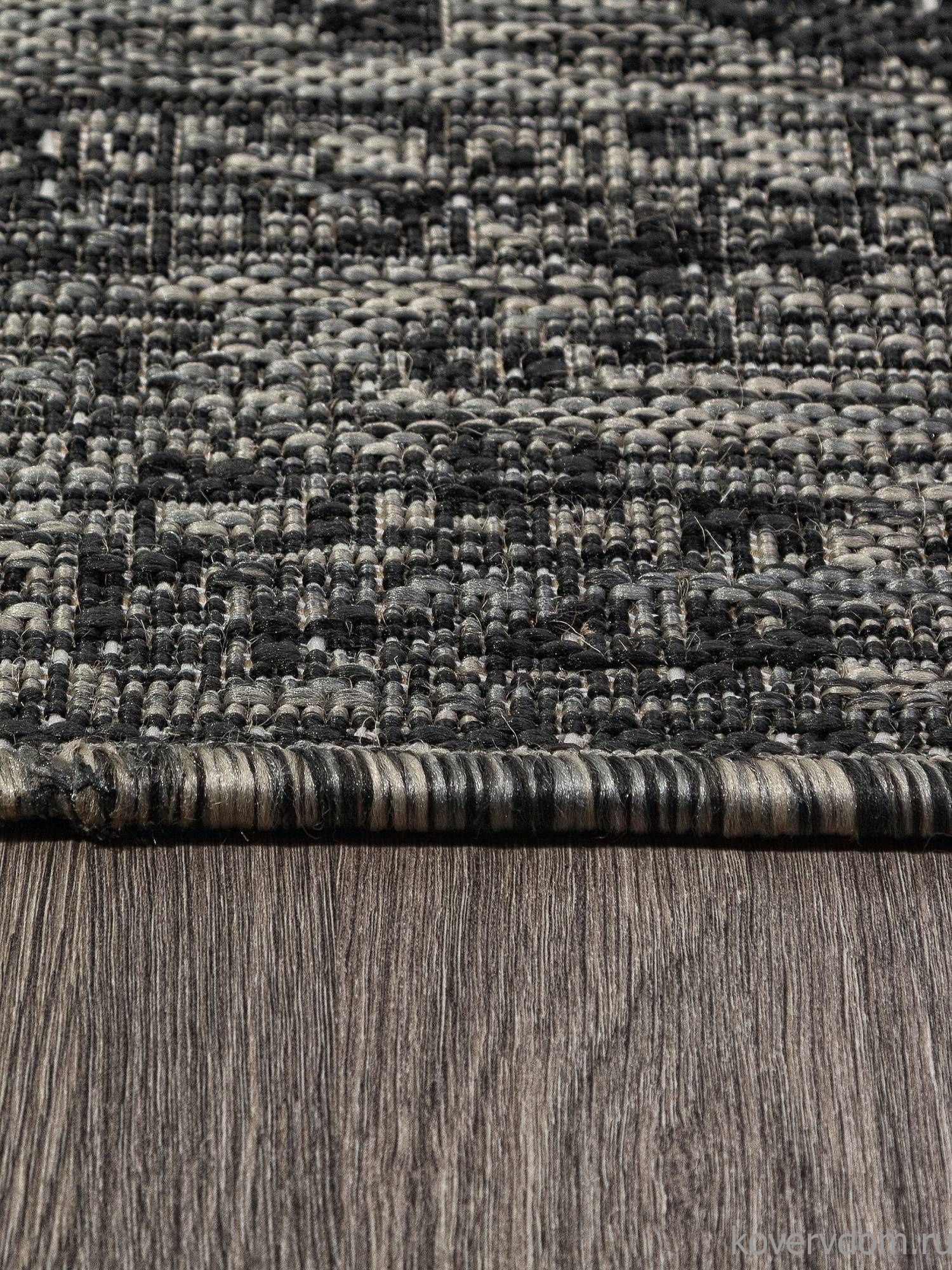 Ковер-циновка KAIR S129 BLACK-GRAY Овал