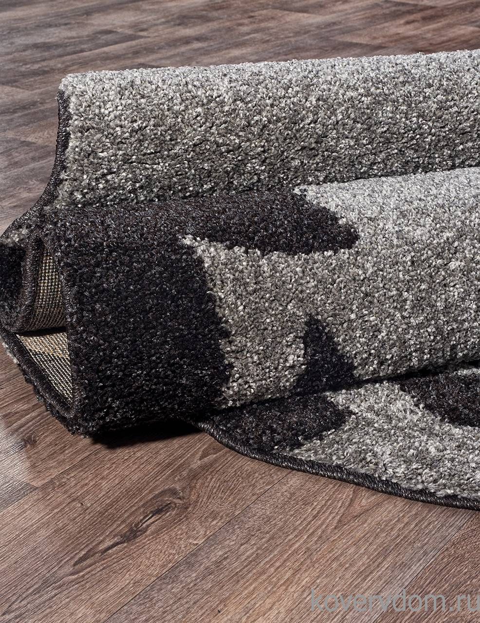 Ковер PLATINUM T620 GRAY-BLACK Овал