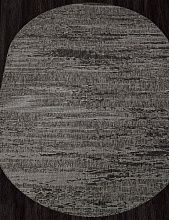 Круглый ковер-циновка KAIR S143 BLACK-GRAY Овал