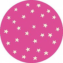 Круглый ковер в детскую детский FUNKY TOP STARF pink ROUND