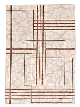 Ковер с геометрическим рисунком Planeta 0340A Cream-Brown