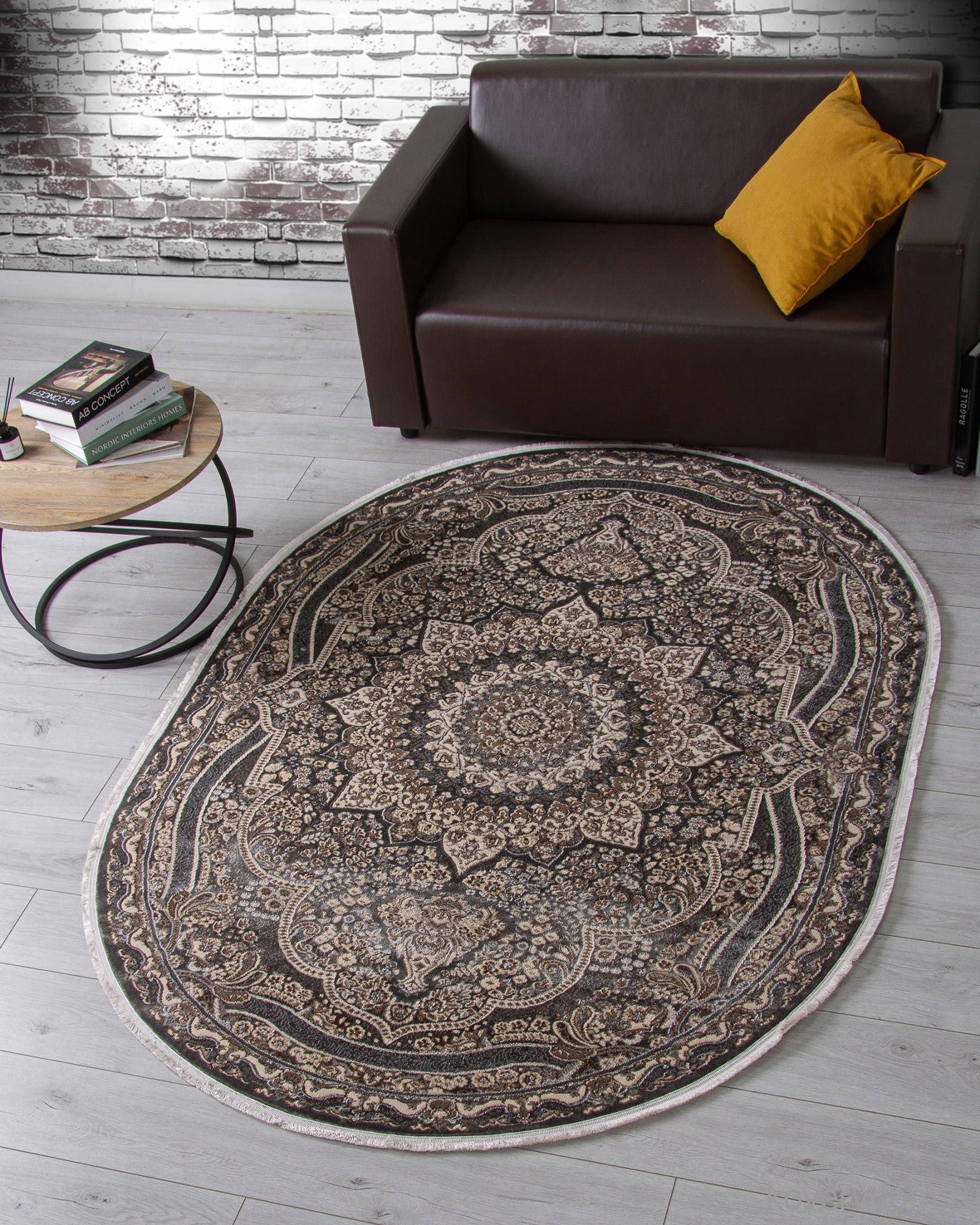 Ковер DOLCE D415 DARK GRAY Овал Ковер DOLCE D415 DARK GRAY Овал