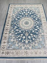 Ковер из Турции ZARINA A050B D.BLUE SHIRINK / CREAM