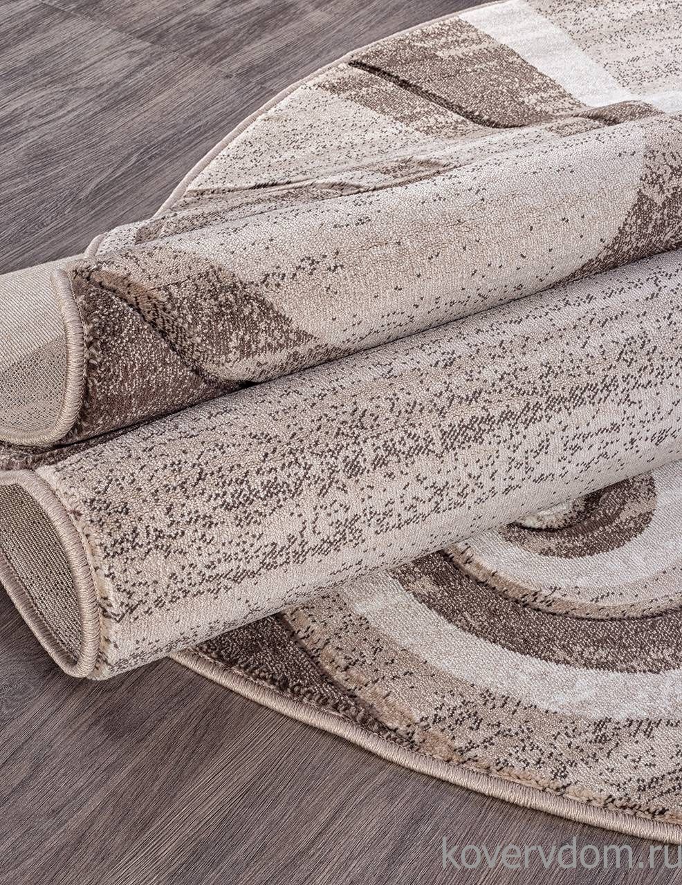 Ковер MEGA CARVING D263 LIGHT BEIGE Овал