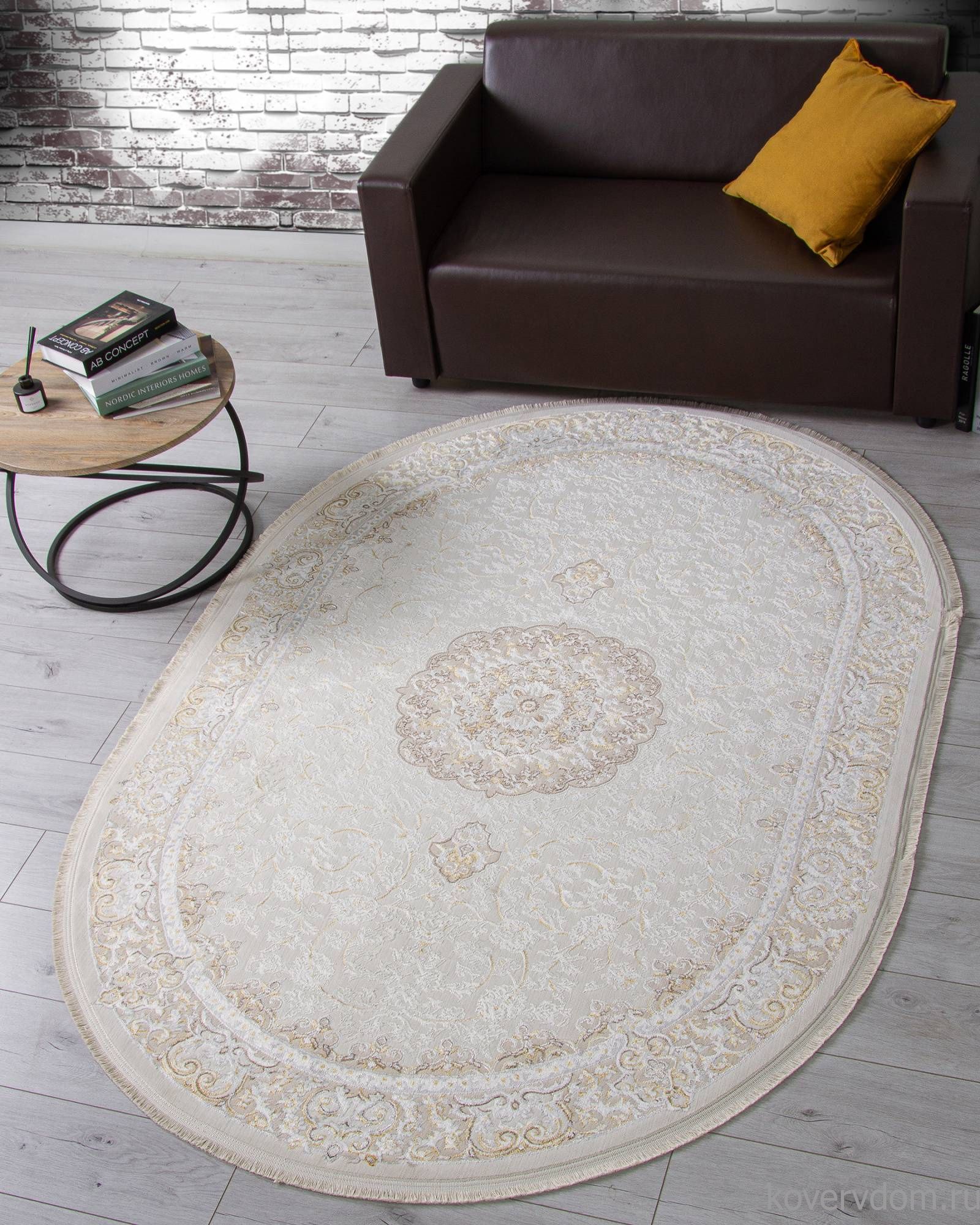 Ковер ZARINA M107A CREAM / CREAM Овал