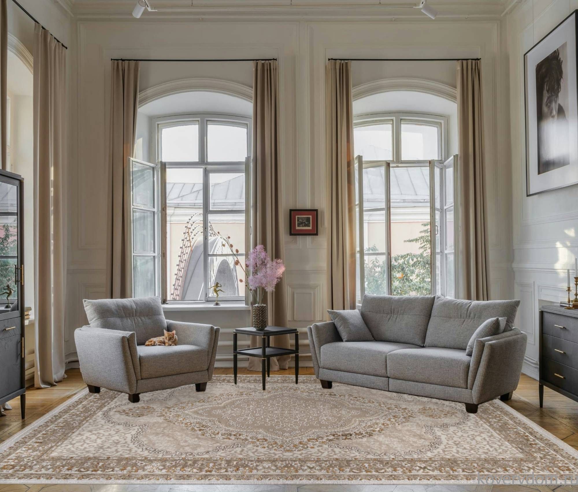 Ковер ESSA 27226A BEIGE / BEIGE Ковер ESSA 27226A BEIGE / BEIGE