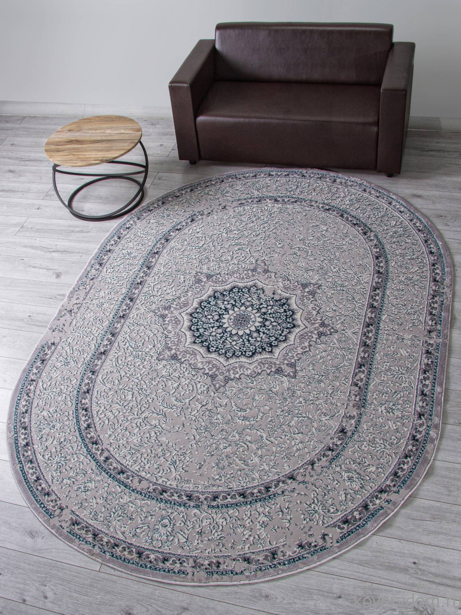 Ковер PALERMO F294 GRAY Овал