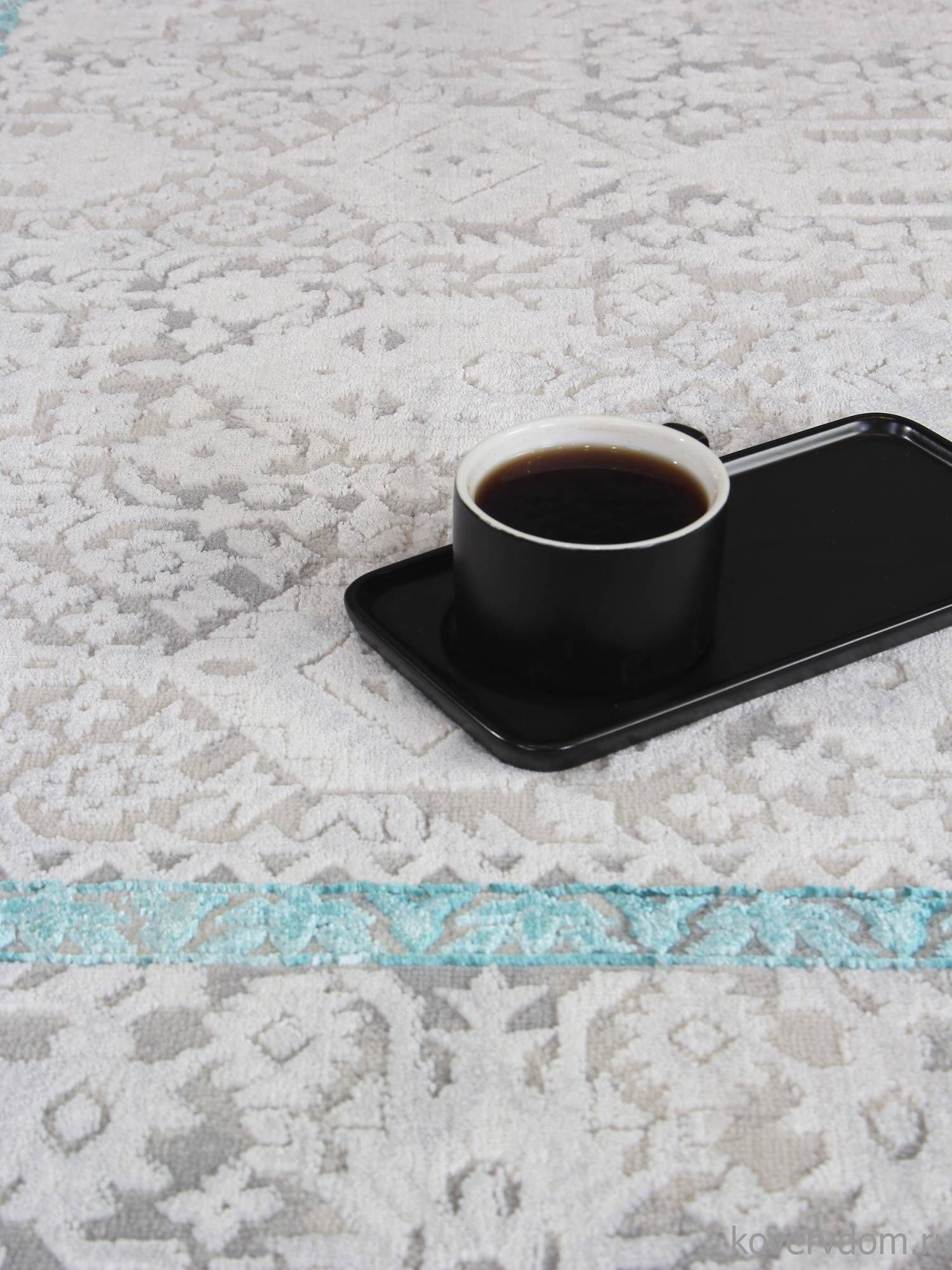 Ковер AMELI 9255A S.L.GREY / P.TURQUOISE