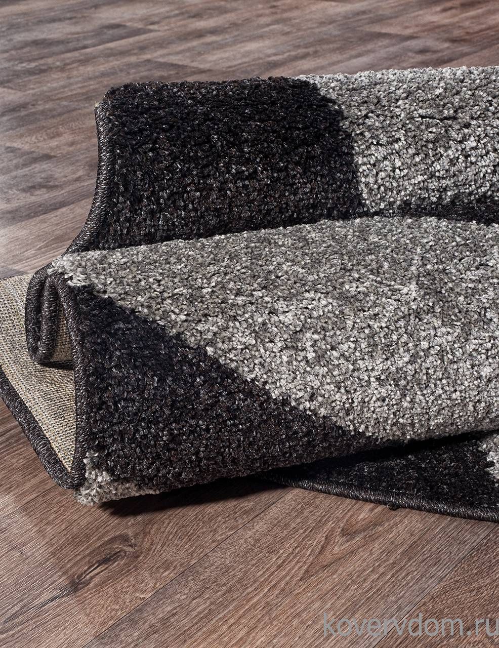 Ковер PLATINUM T617 GRAY-BLACK Овал